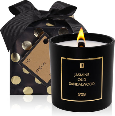 Jasmine, Oud & Sandalwood | 9 Oz. with Gift Box | Gift Wrapped