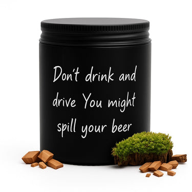 After Dark (Mahogany Teak) | 8 Oz.  Mason Jar with Box | Funny Gift Candles