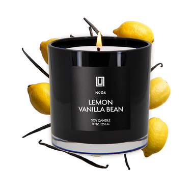 Lemon & Vanilla Bean | Luxury Scented Candle |  9 Oz. Jar