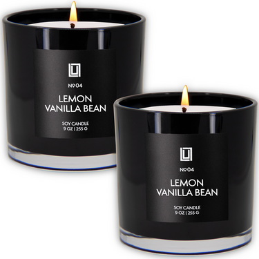 Lemon & Vanilla Bean | Luxury Scented Candle | 2Pack - 9 Oz. Jar