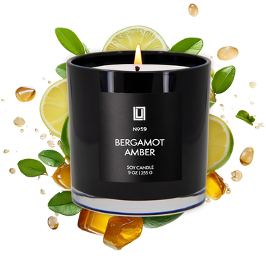 Bergamot & Amber | Luxury Scented Candle |  9 Oz. Jar