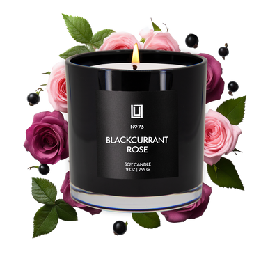 Blackcurrant & Rose | Luxury Scented Candle |  9 Oz. Jar