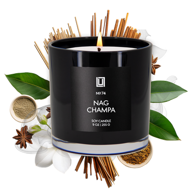 Nag Champa - Indian Incense | Luxury Scented Candle | 9 Oz. Jar