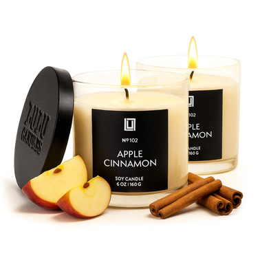 Apple Cinnamon | Luxury Scented Candle | 2Pack - 6 Oz. Jar