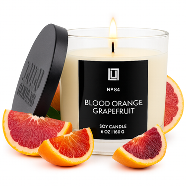 Blood Orange & Grapefruit | Luxury Scented Candle | 6 Oz. with Black Lid