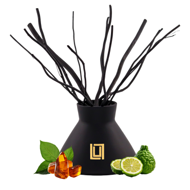No. 1 Crave | Bergamot, Patchouli, Amber | Luxury Reed Diffuser Set | 10 FL Oz. Capacity Matte Black Glass with 1 (4.2 Oz.) Diffuser Oil