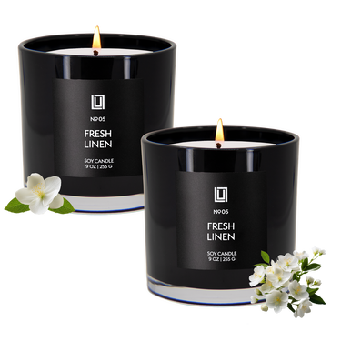 Fresh Linen | Luxury Scented Candle | 2Pack - 9 Oz. Jar