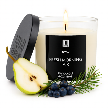 Fresh Morning Air | Luxury Scented Candle | 6 Oz. with Black Lid