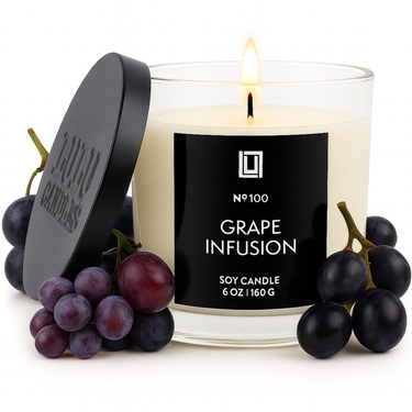 Grape Infusion | Luxury Scented Candle | 6 Oz. with Black Lid