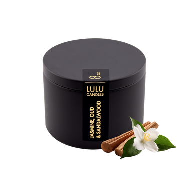 Jasmine, Oud & Sandalwood | 8 Oz. Tin