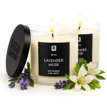 Lavender Musk | Luxury Scented Candle | 2Pack - 6 Oz. Jar