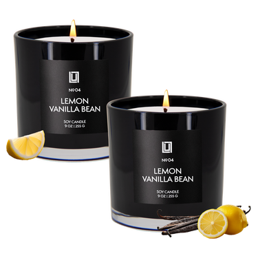 Lemon & Vanilla Bean | Luxury Scented Candle | 2Pack - 9 Oz. Jar