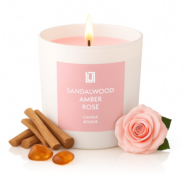 Sandalwood, Amber & Rose | 9 Oz. with Gift Box | Bloom Collection