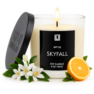 Skyfall | Luxury Scented Candle |  6 Oz. with Black Lid