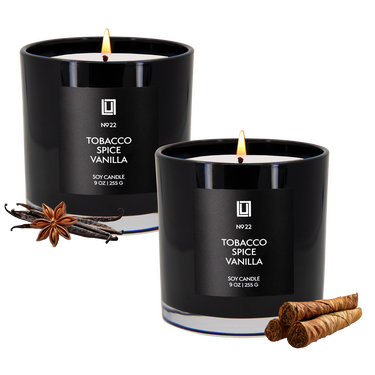 Tobacco, Spice & Vanilla | Luxury Scented Candle | 2Pack - 9 Oz. Jar